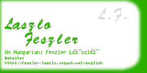 laszlo feszler business card